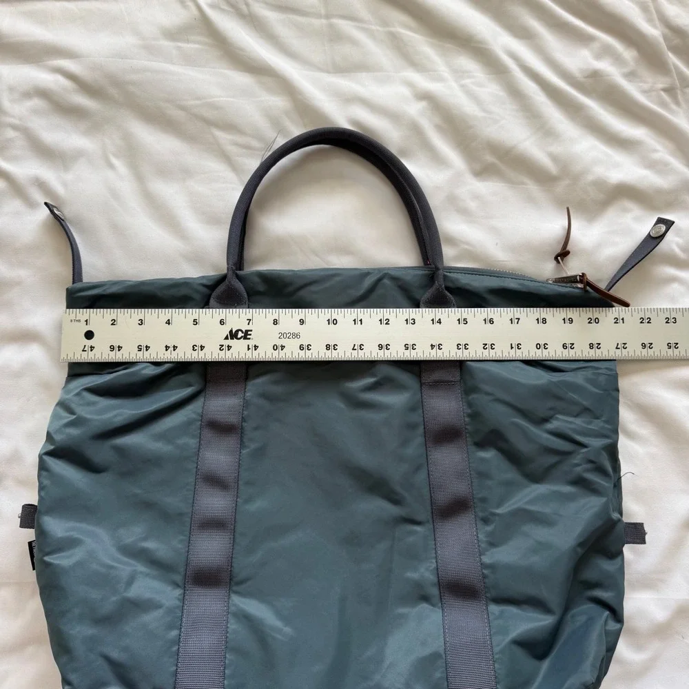 Herschel Supply Co. Nylon Tote Bag Slate Blue Large Zip Top Weekender Carryall